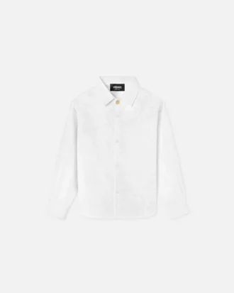 Kids Jacquard Cotton-Poplin Shirt