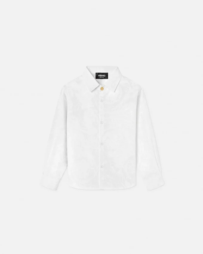 Kids Jacquard Cotton-Poplin Shirt Kids Jacquard Cotton-Poplin Shirt