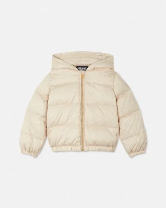 Kids Jacquard Nylon Padded Puffer
