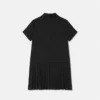 Kids Jacquard Satin Pleated Shirt Dress Kids Jacquard Satin Pleated Shirt Dress