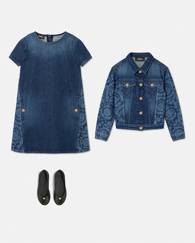 Kids Lasered Denim Blouson Kids Lasered Denim Blouson