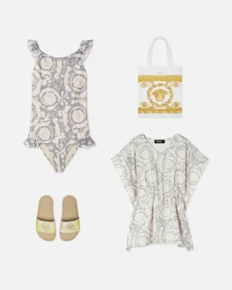 Kids Printed Cotton Cover-Up Dress