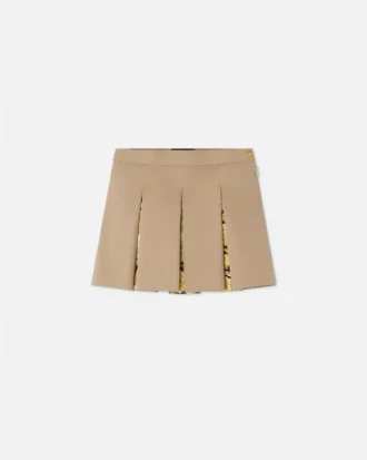 Kids Printed Cotton-Gabardine Pleated Skirt