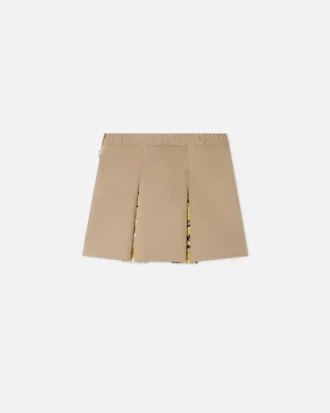 Kids Printed Cotton-Gabardine Pleated Skirt