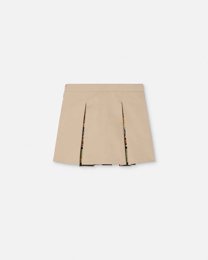 Kids Printed Cotton-Gabardine Pleated Skirt Kids Printed Cotton-Gabardine Pleated Skirt