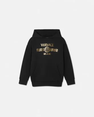Kids Printed Cotton-Jersey Hoodie
