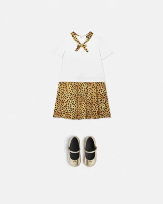 Kids Printed Cotton-Jersey Twill Dress