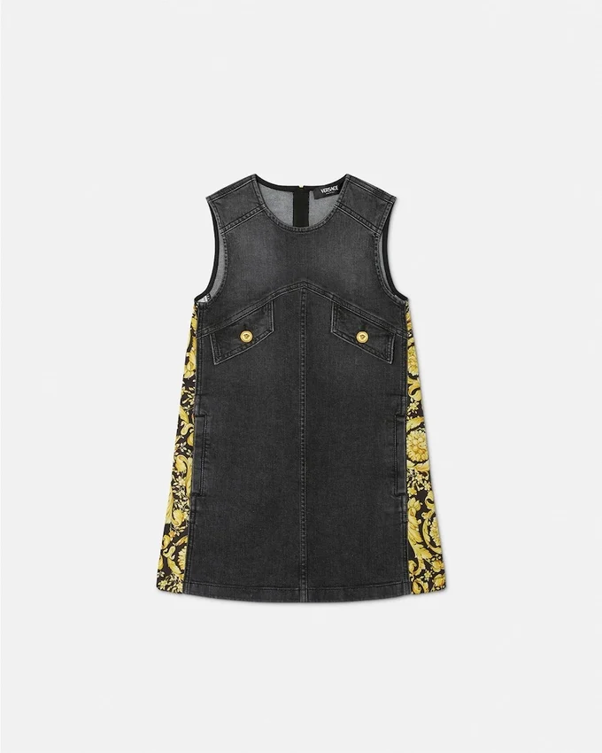 Kids Printed Denim Dress Kids Printed Denim Dress