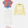Kids Printed Silk Twill Crop Shirt Kids Printed Silk Twill Crop Shirt