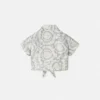 Kids Printed Silk Twill Crop Shirt Kids Printed Silk Twill Crop Shirt