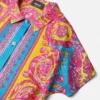 Kids Printed Silk Twill Crop Shirt Kids Printed Silk Twill Crop Shirt