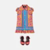 Kids Printed Silk Twill Dress Kids Printed Silk Twill Dress