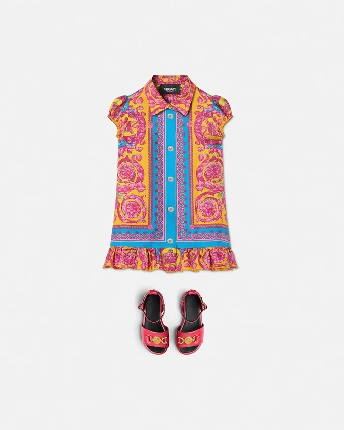 Kids Printed Silk Twill Dress Kids Printed Silk Twill Dress