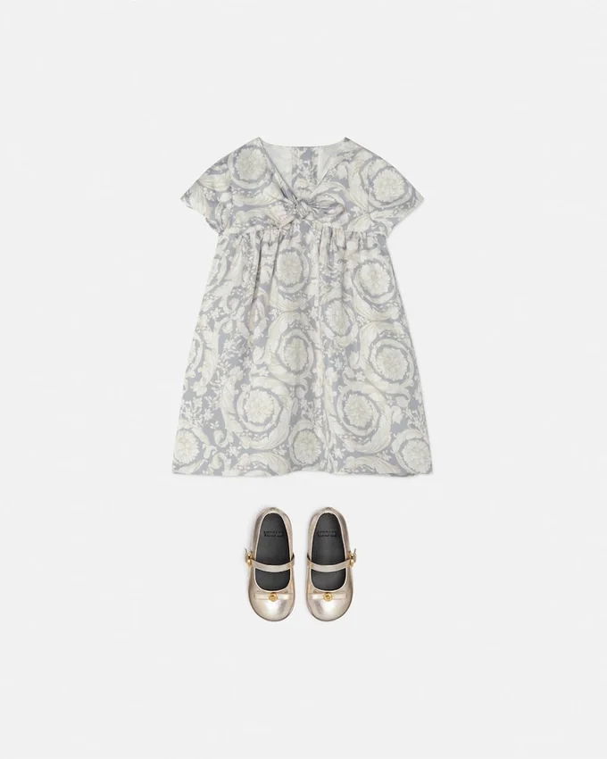 Kids Printed Silk Twill Dress Kids Printed Silk Twill Dress