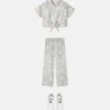 Kids Printed Silk Twill Pants