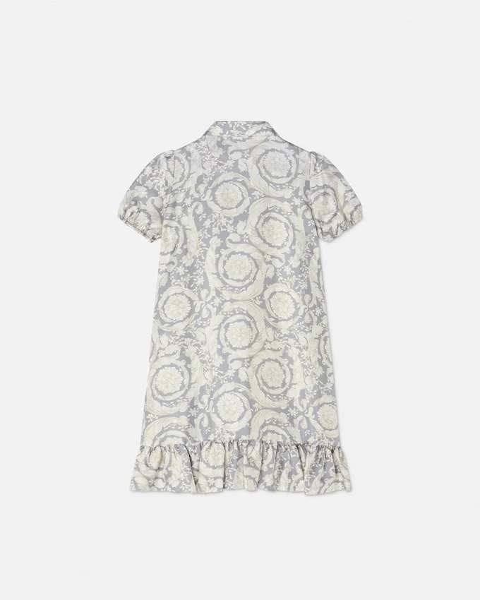 Kids Printed Silk Twill Shirt Dress Kids Printed Silk Twill Shirt Dress