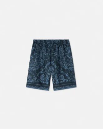Kids Printed Silk Twill Shorts