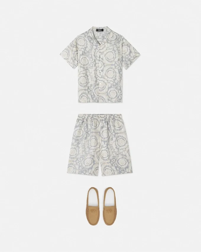 Kids Printed Silk Twill Shirt Kids Printed Silk Twill Shirt