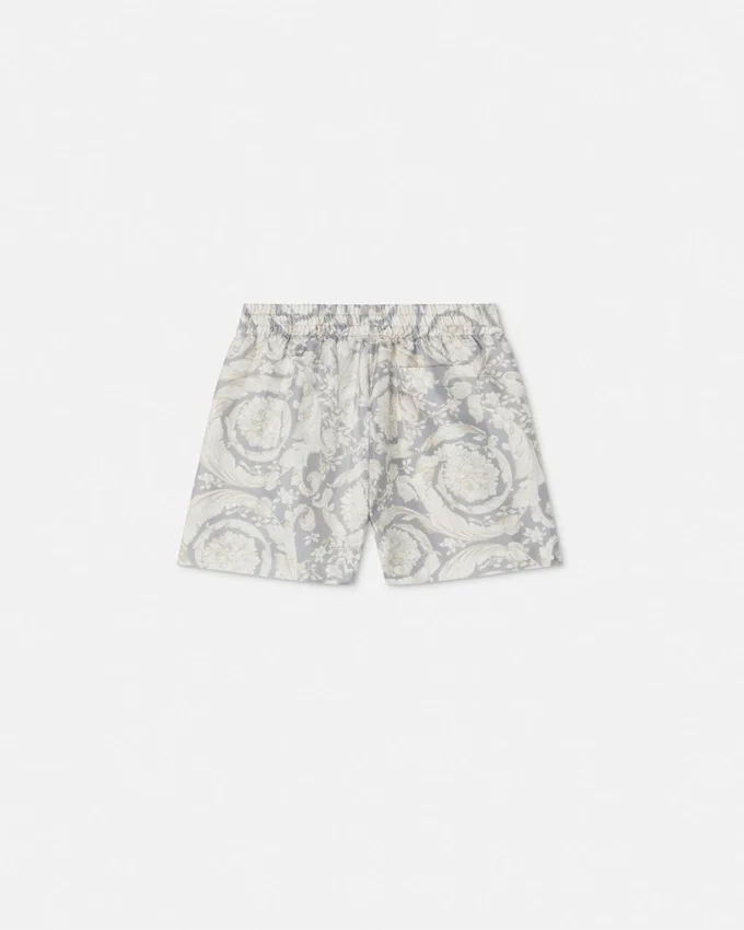 Kids Printed Silk Twill Shorts Kids Printed Silk Twill Shorts