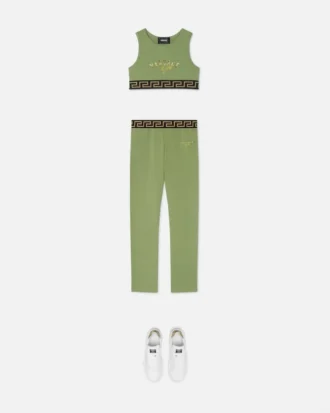 Kids Printed Stretch Cotton-Jersey Leggings