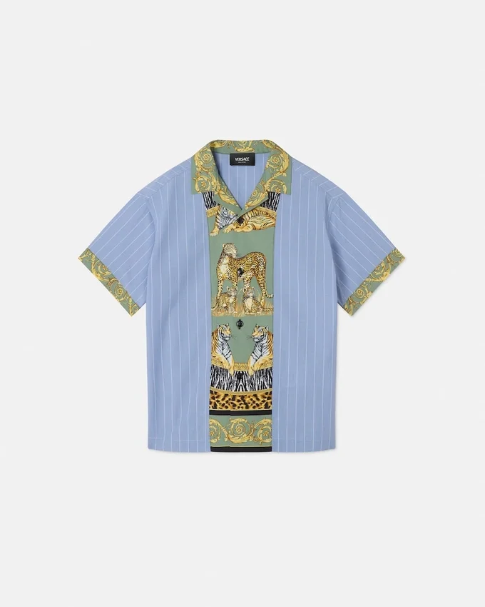 Kids Printed Striped Cotton-Poplin Shirt Kids Printed Striped Cotton-Poplin Shirt