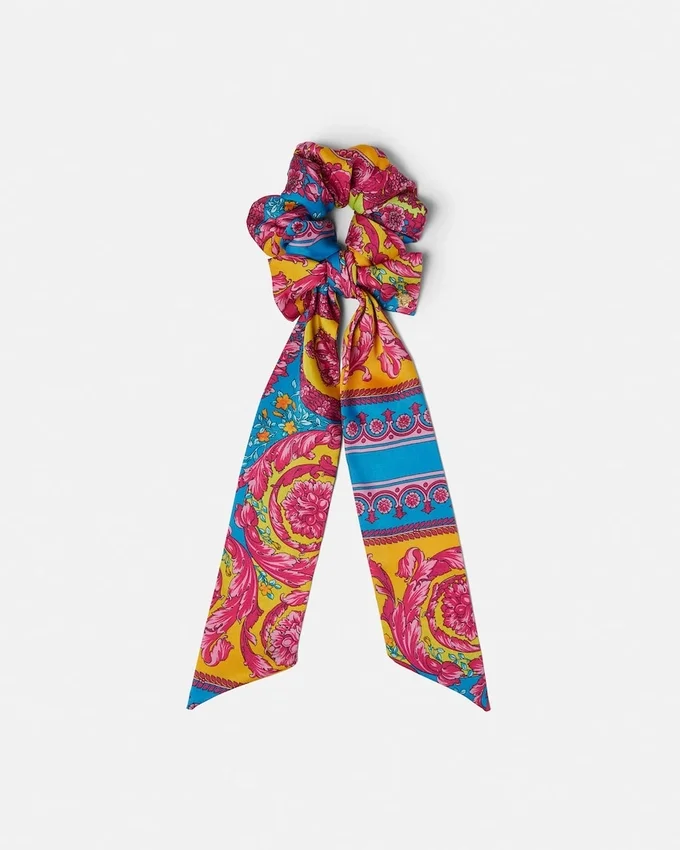 Kids Printed Twill Scarf Tie Scrunchie Kids Printed Twill Scarf Tie Scrunchie