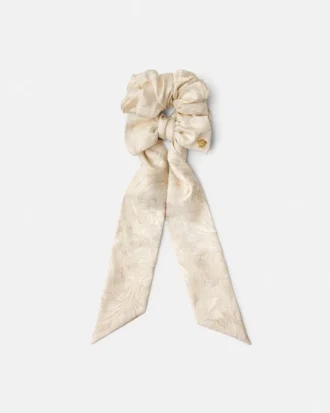 Kids Printed Twill Scarf Tie Scrunchie
