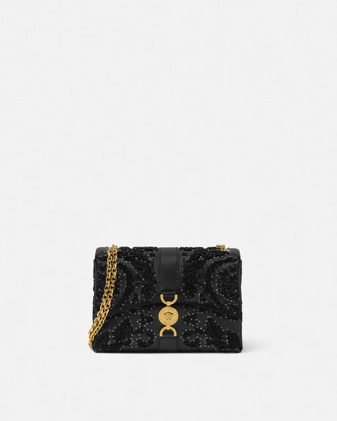 Kleio Embroidered Nappa Shoulder Bag Kleio Embroidered Nappa Shoulder Bag