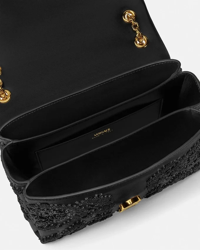 Kleio Embroidered Nappa Shoulder Bag Kleio Embroidered Nappa Shoulder Bag