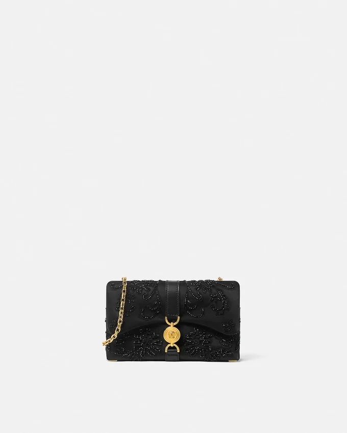 Kleio Embroidered Satin Mini Bag Kleio Embroidered Satin Mini Bag