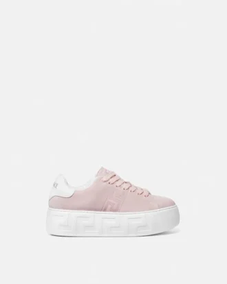 La Greca Suede Platform Sneakers