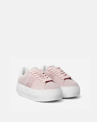La Greca Suede Platform Sneakers