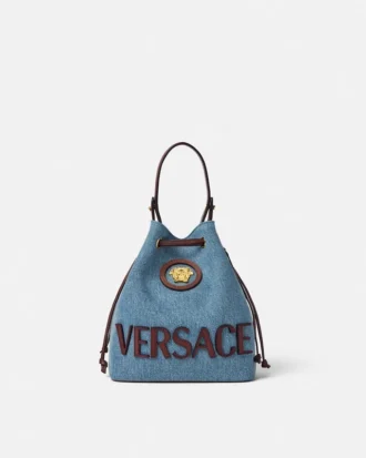 La Medusa Denim Bucket Bag