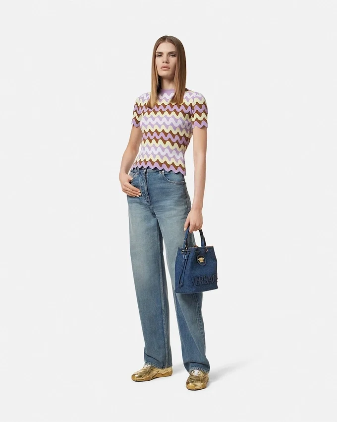 La Medusa Denim Bucket Bag La Medusa Denim Bucket Bag