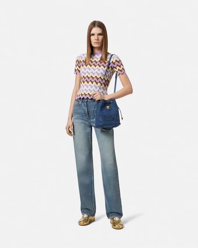 La Medusa Denim Bucket Bag La Medusa Denim Bucket Bag