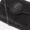 La Medusa Embellished Satin Clutch La Medusa Embellished Satin Clutch