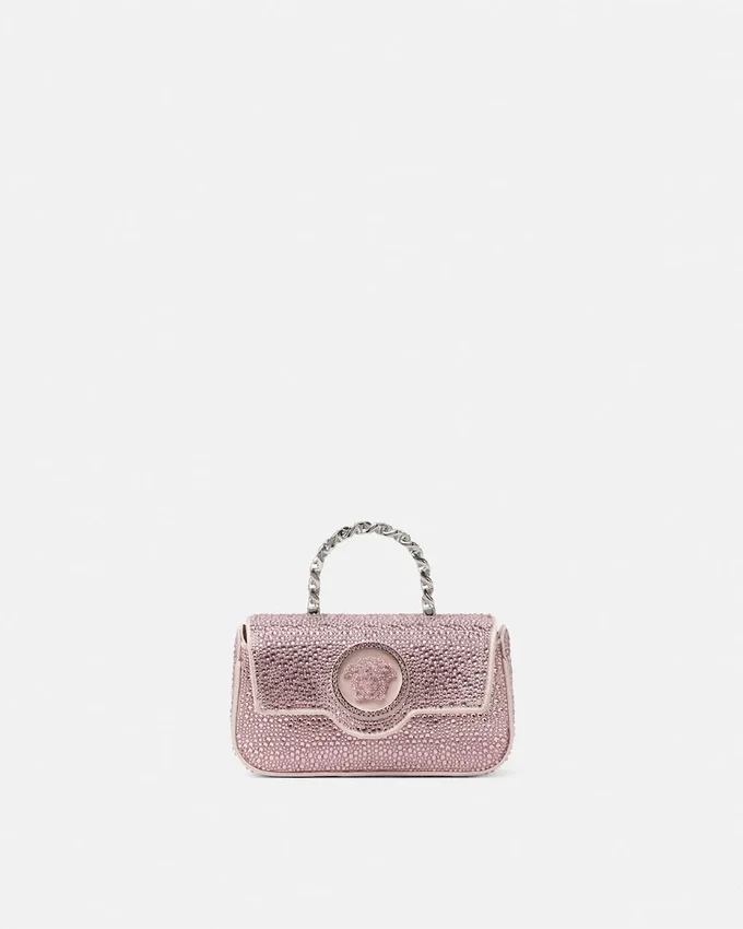 La Medusa Embellished Satin Mini Bag La Medusa Embellished Satin Mini Bag