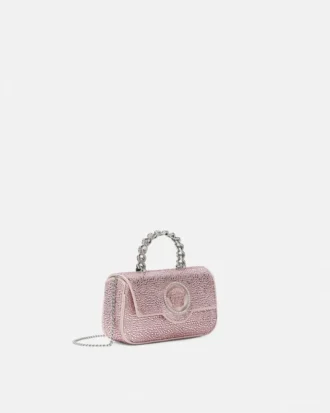 La Medusa Embellished Satin Mini Bag