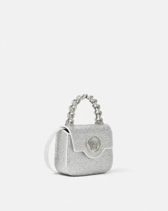 La Medusa Embellished Satin Mini Bag