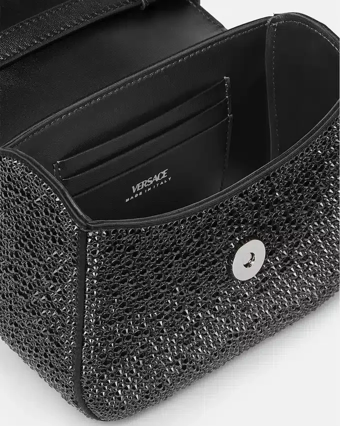 La Medusa Embellished Satin Mini Bag La Medusa Embellished Satin Mini Bag