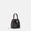 La Medusa Embellished Satin Mini Bucket Bag La Medusa Embellished Satin Mini Bucket Bag