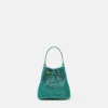 La Medusa Embellished Satin Mini Bucket Bag La Medusa Embellished Satin Mini Bucket Bag