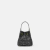 La Medusa Embellished Satin Mini Bucket Bag La Medusa Embellished Satin Mini Bucket Bag
