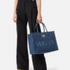 La Medusa Large Denim Tote La Medusa Large Denim Tote