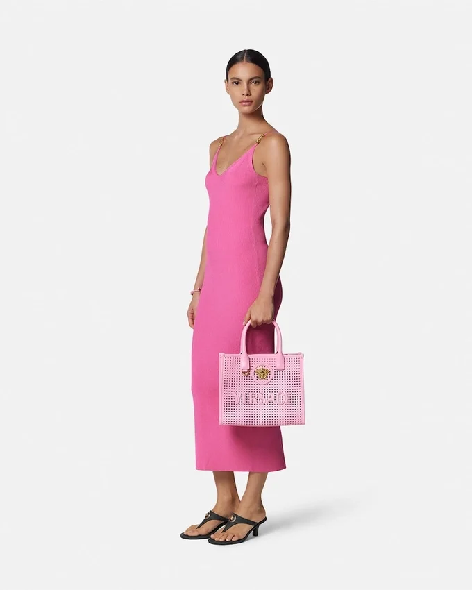 La Medusa Laser-Cut Small Tote Bag La Medusa Laser-Cut Small Tote Bag