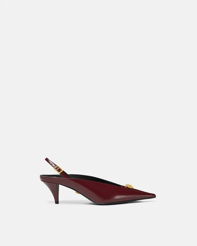 La Medusa Leather Slingbacks 55 mm La Medusa Leather Slingbacks 55 mm