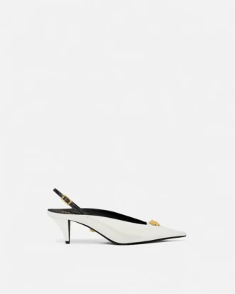 La Medusa Leather Slingbacks 55 mm