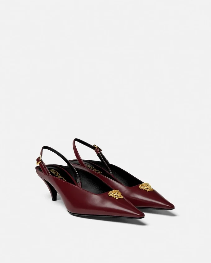 La Medusa Leather Slingbacks 55 mm La Medusa Leather Slingbacks 55 mm