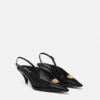 La Medusa Leather Slingbacks 55 mm