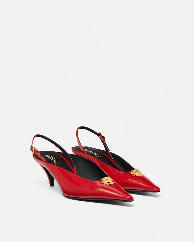 La Medusa Leather Slingbacks 55 mm La Medusa Leather Slingbacks 55 mm